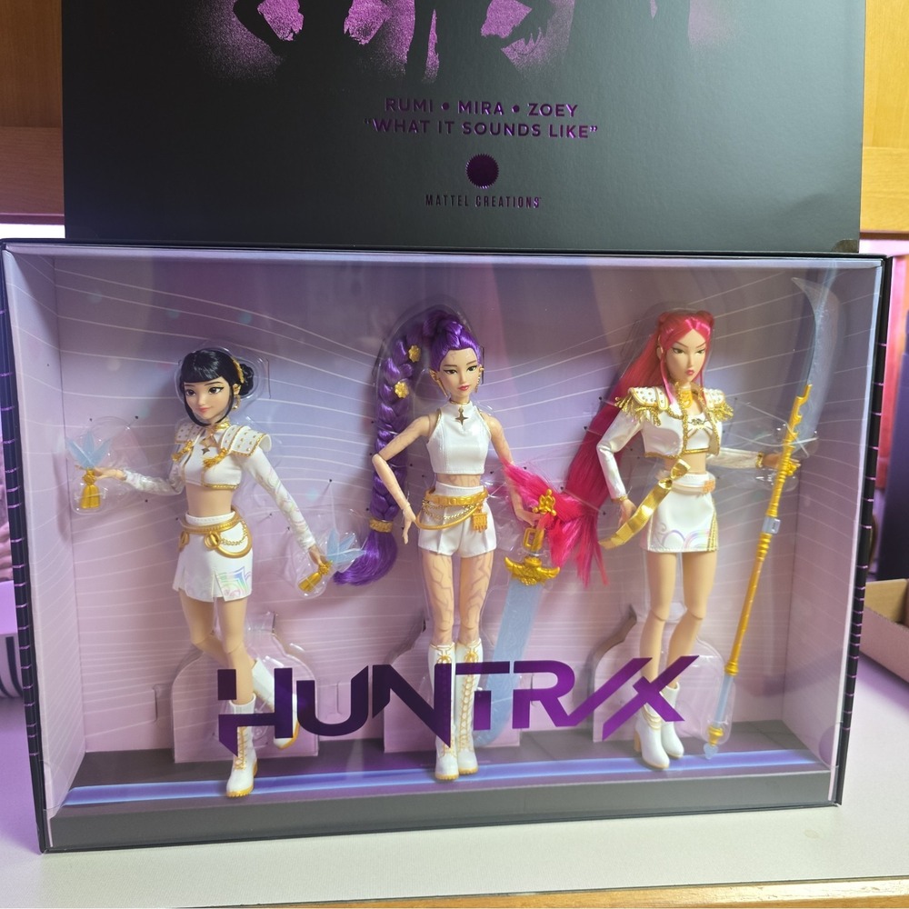 Mattel Creations KPop Demon Hunters HUNTR/X 3-Pack Dolls Sealed with Shipper!